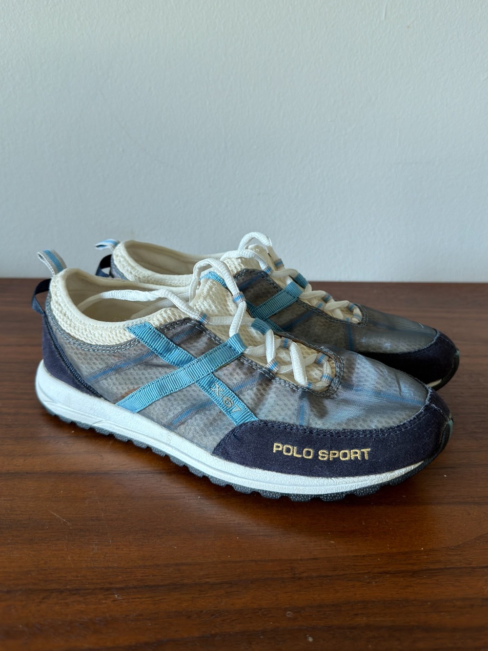 Polo Sport Ralph Lauren X67 Women's 6.5 Sneakers Blue Gray Trail Running Shoes